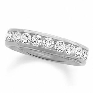 1.00 CT. T.w. Diamond Channel Band in 14K White Gold