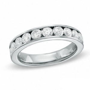 1.00 CT. T.w. Certified Canadian Diamond Channel Band in 14K White