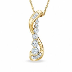 0.25 CT. T.w. Journey Diamond Pendant in 10K Gold
