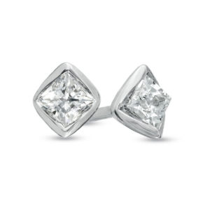 0.20 CT. T.w. Certified Canadian Princess-Cut Diamond Earrings in 14K