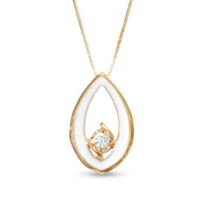 Siren 0.14 CT. Diamond Solitaire Pendant in 14K Gold with White