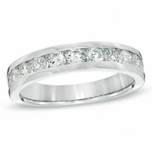 1.00 CT. T.w. Certified Diamond Anniversary Band in 18K White Gold
