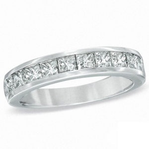 1.00 CT. T.w. Certified Canadian Princess-Cut Diamond Band in 14K