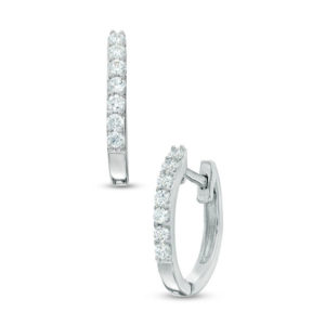 0.25 CT. T.w. Diamond Hoop Earrings in Sterling Silver