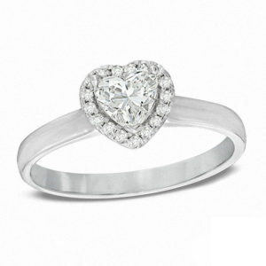 0.60 CT. T.w. Certified Canadian Heart-Shaped Diamond Engagement Ring