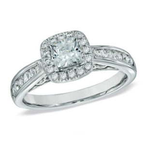 Celebration Canadian Ideal 1.00 CT. T.w. Princess-Cut Diamond Ring in