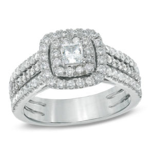 Celebration Canadian Grand 1.00 CT. T.w. Princess-Cut Diamond Frame