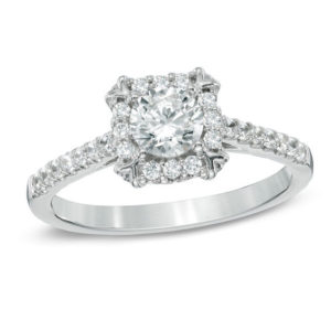 Celebration Canadian Lux 0.75 CT. T.w. Diamond Frame Engagement Ring
