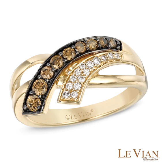 Le Vian Chocolate Diamonds® 0.40 CT. T.w. Diamond Side Sweep Ring in