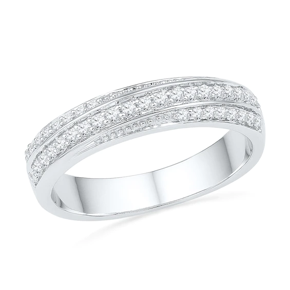 0.25 CT. T.w. Diamond Band in 10K White Gold