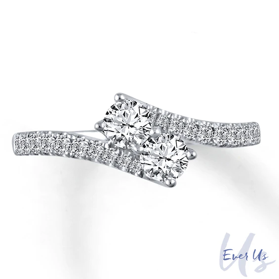 Ever Us™ 1.00 CT. T.w. Two-Stone Diamond Ring in 14K White Gold