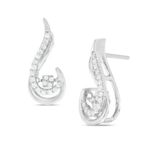 Unstoppable Love™ 0.23 CT. T.w. Composite Diamond Flame Drop Earrings