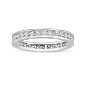 0.95 CT. T.w. Diamond Eternity Channel Set Wedding Band in 14K White