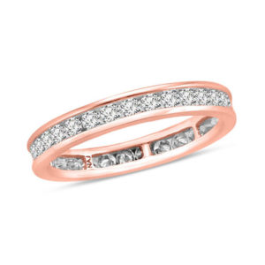 0.95 CT. T.w. Diamond Channel Set Eternity Wedding Band in 14K Rose