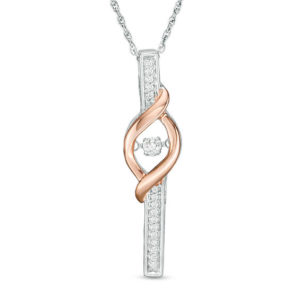 Unstoppable Love™ Diamond Accent Linear Twist Pendant in 10K Two-Tone
