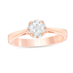0.50 CT. T.w. Certified Canadian Diamond Frame Engagement Ring in 14K