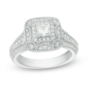 Vera Wang Love Collection 0.95 CT. T.w. Princess-Cut Diamond Frame