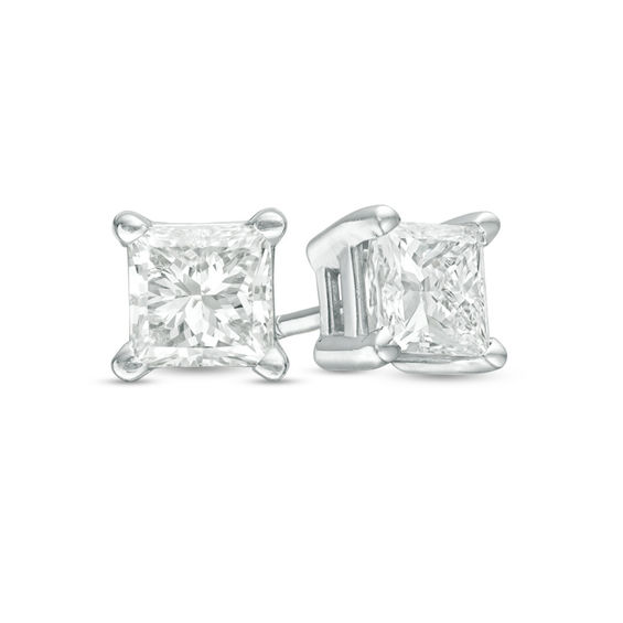 0.20 CT. T.w. Princess-Cut Diamond Solitaire Stud Earrings in 14K