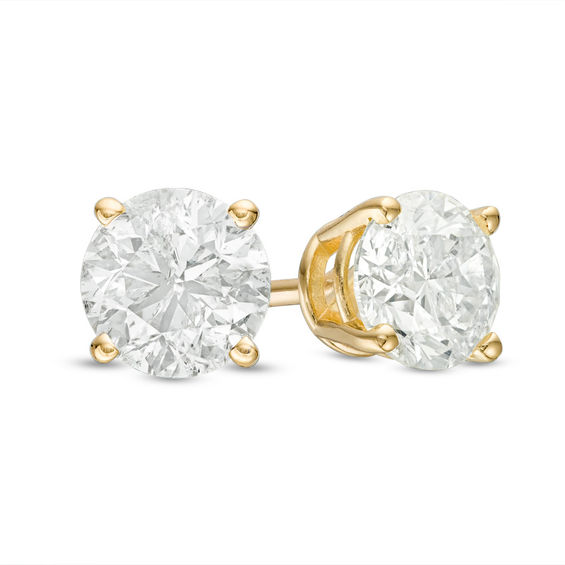 0.30 CT. T.w. Diamond Solitaire Stud Earrings in 14K Gold