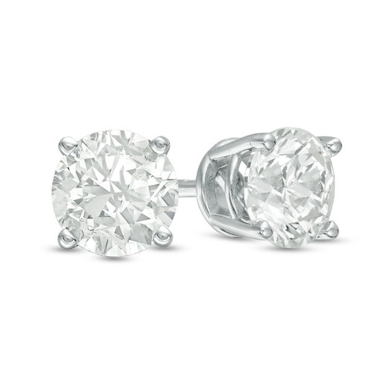 0.20 CT. T.w. Diamond Solitaire Stud Earrings in 14K White Gold