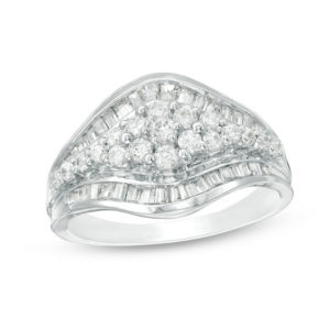 0.95 CT. T.w. Composite Diamond Ring in 10K White Gold