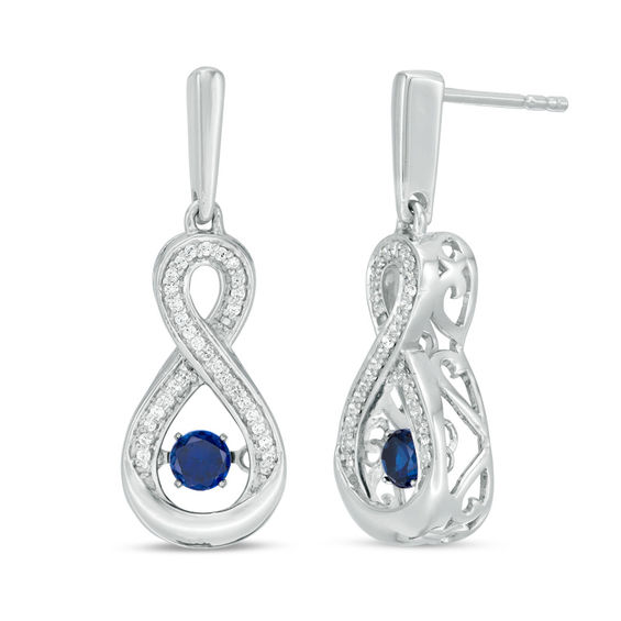 Unstoppable Love™ Lab-Created Blue Sapphire and 0.09 CT. T.w. Diamond