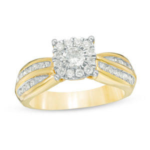 0.80 CT. T.w. Diamond Frame Engagement Ring in 10K Gold