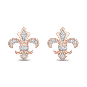 Enchanted Disney Aurora 0.04 CT. T.w. Diamond Fleur-de-Lis Stud
