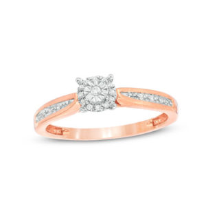 0.04 CT. T.w. Diamond Promise Ring in 10K Rose Gold
