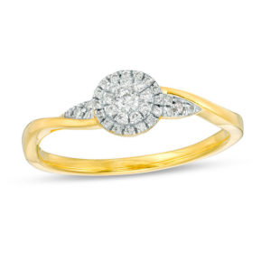 0.145 CT. T.w. Composite Diamond Promise Ring in 10K Gold