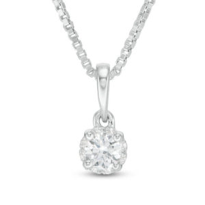 0.13 CT. T.w. Certified Canadian Diamond Frame Pendant in 14K White