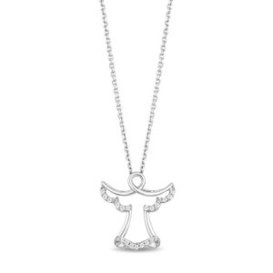 Hallmark Diamonds Faith 0.04 CT. T.w. Diamond Angel Pendant in