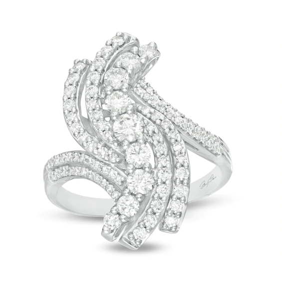 Marilyn Monroe™ Collection 1.00 CT. T.w. Journey Diamond Bypass Ring