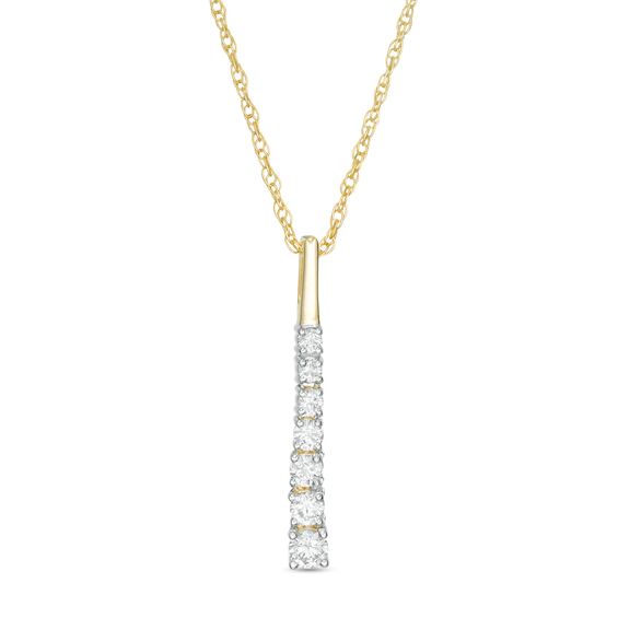 0.29 CT. T.w. Journey Diamond Pendant in 10K Gold