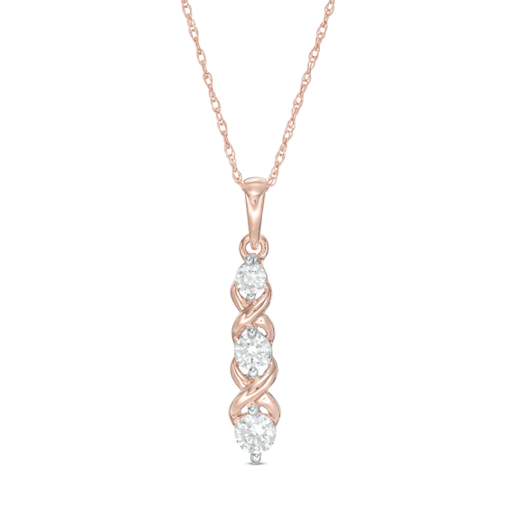 0.29 CT. T.w. Diamond Infinity Pendant in 10K Rose Gold