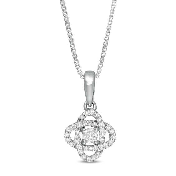 Centre of Me 0.10 CT. T.w. Diamond Orbit Pendant in 10K White Gold
