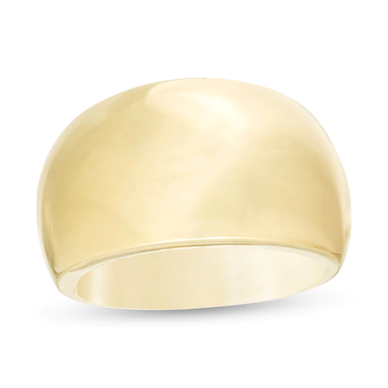 Hollow Dome Ring in 14K Gold - Size 7