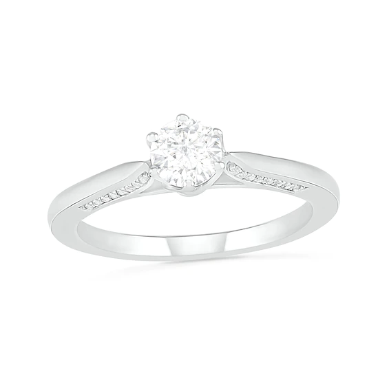 0.45 CT. T.w. Diamond Solitaire Engagement Ring in 10K White Gold