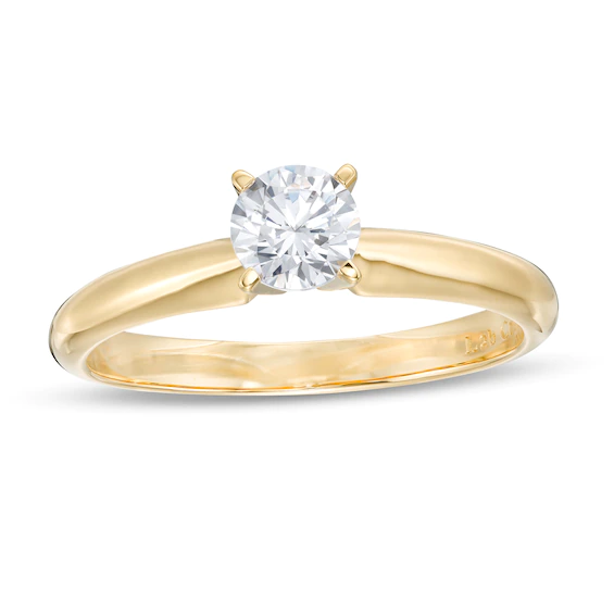 0.50 CT. Certified Lab-Created Diamond Solitaire Engagement Ring in