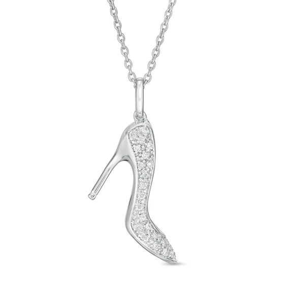Marilyn Monroe™ Collection 0.18 CT. T.w. Diamond Shoe Pendant in
