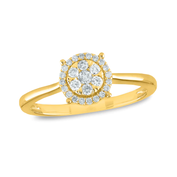 0.21 CT. T.w. Composite Diamond Frame Ring in 14K Gold