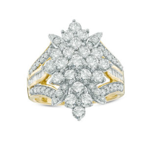 Previously Owned - 2.00 CT. T.w. Composite Diamond Starburst Ring in