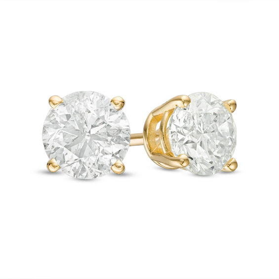 Previously Owned - 0.10 CT. T.w. Diamond Solitaire Stud Earrings in